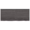 Dark Brown Solid Wood Bathroom Countertop - 120x50 cm