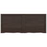 Dark Brown Solid Wood Bathroom Countertop - 120x50 cm