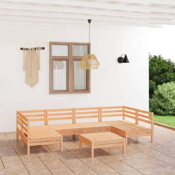 7 Piece Garden Lounge Set - Solid Pinewood for Relaxation