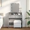  Dressing Table with LED Concrete Grey 80x41x144.5 cm Colour concrete grey Quantity in Package 1 