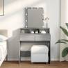 Dressing Table with LED - Grey Sonoma 80x41x144.5 cm