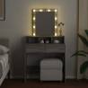 Dressing Table with LED - Grey Sonoma 80x41x144.5 cm