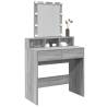 Dressing Table with LED - Grey Sonoma 80x41x144.5 cm