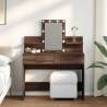  Dressing Table with LED Brown Oak 100x40x130 cm Colour brown oak Quantity in Package 1 