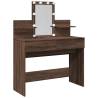 Stylish Dressing Table with LED - Brown Oak 100x40x130 cm