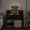 Stylish Dressing Table with LED - Brown Oak 100x40x130 cm