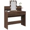 Stylish Dressing Table with LED - Brown Oak 100x40x130 cm