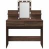 Stylish Dressing Table with LED - Brown Oak 100x40x130 cm