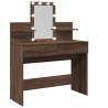 Stylish Dressing Table with LED - Brown Oak 100x40x130 cm