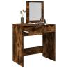 Stylish Dressing Table with Mirror in Smoked Oak | Hipo Market