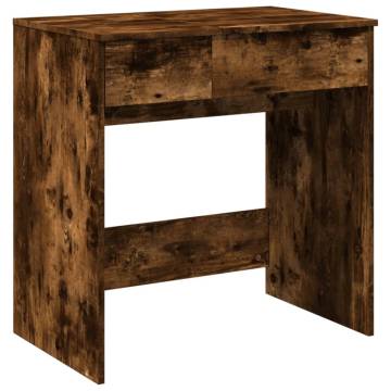 Stylish Dressing Table with Mirror in Smoked Oak | Hipo Market