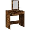 Stylish Dressing Table with Mirror in Smoked Oak | Hipo Market