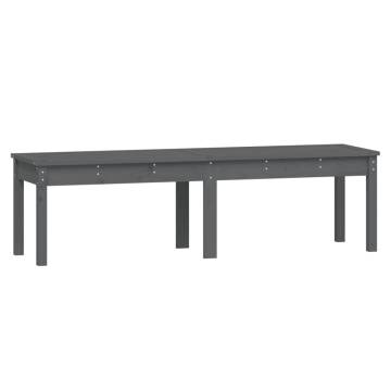 Elegant 2-Seater Garden Bench in Grey | Solid Pine Wood