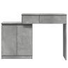 Dressing Table with LED in Concrete Grey - 115x37x110.5 cm