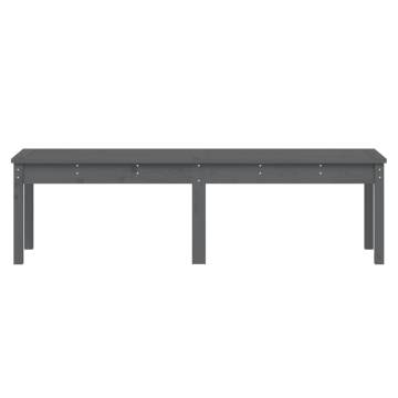 Elegant 2-Seater Garden Bench in Grey | Solid Pine Wood