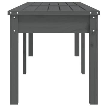 Elegant 2-Seater Garden Bench in Grey | Solid Pine Wood