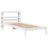 Single Solid Wood Pine Bed Frame with Headboard - 90x190 cm