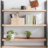 Untreated Solid Oak Wall Shelf 120x40 cm - Rustic Storage Solution