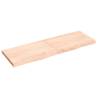 Untreated Solid Oak Wall Shelf 120x40 cm - Rustic Storage Solution