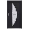 Anthracite Front Door 108x200 cm PVC - Secure & Elegant Design