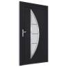 Anthracite Front Door 108x200 cm PVC - Secure & Elegant Design