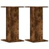 Speaker Stands 2 pcs Smoked Oak - Stylish & Durable - HipoMarket