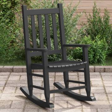 Black Solid Wood Rocking Chair for Children | HipoMarket