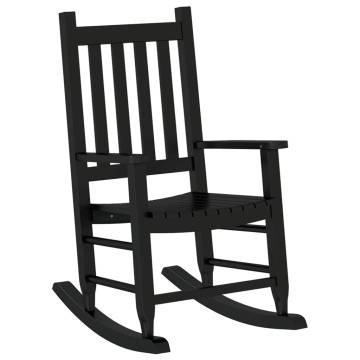 Black Solid Wood Rocking Chair for Children | HipoMarket