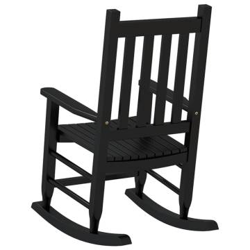 Black Solid Wood Rocking Chair for Children | HipoMarket