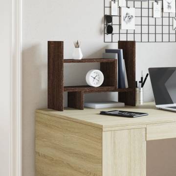 Desk Organiser Brown Oak - Stylish & Durable Storage Solution