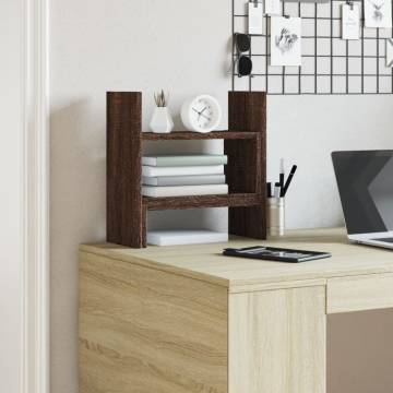 Desk Organiser Brown Oak - Stylish & Durable Storage Solution