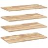 Floating Shelves 4 pcs - Untreated Solid Wood Acacia | HipoMarket