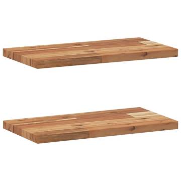 Floating Shelves 40x20 cm - Oil Finished Solid Acacia Wood