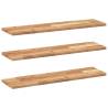 Floating Shelves 3 pcs - Acacia Solid Wood, 80x20 cm