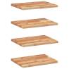 4 Pcs Floating Shelves | Solid Acacia Wood | Space-Saving Design