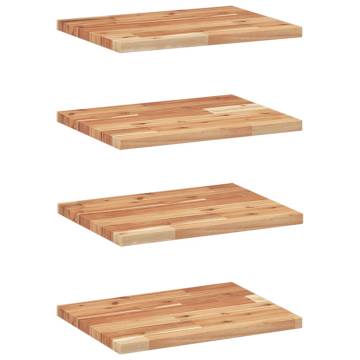 Floating Shelves 4 pcs - Solid Acacia Wood | HipoMarket UK