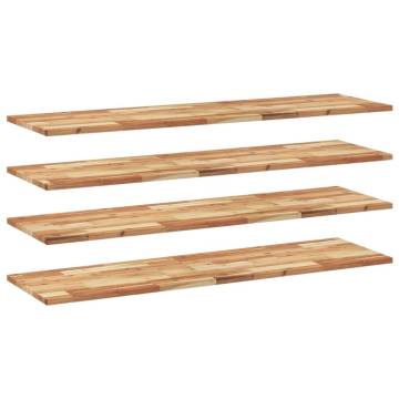 Floating Shelves 4 pcs - Solid Acacia Wood | Hipomarket