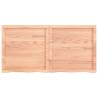 Light Brown Solid Oak Bathroom Countertop 120x60x(2-6)cm