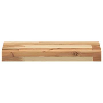 Floating Shelf - 60x20x4 cm Oil Finished Solid Acacia Wood