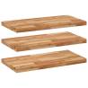 Floating Shelves Set of 3 - Solid Acacia Wood | HipoMarket