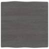 Solid Wood Live Edge Table Top - Dark Brown 60x60 cm