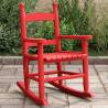 Red Solid Wood Rocking Chair for Children | Hipomarket