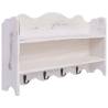  Wall Mounted Coat Rack White 50x10x30 cm Wood Colour white Size 50 x 10 x 30 cm Quantity in Package 1 