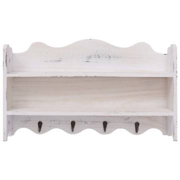 Wall Mounted Coat Rack White - Space Saving Storage Solution