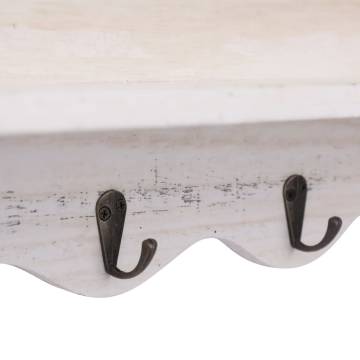 Wall Mounted Coat Rack White - Space Saving Storage Solution