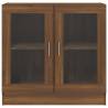 Brown Oak Vitrine Cabinet - Stylish Storage Solution | HipoMarket