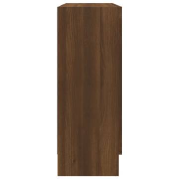 Brown Oak Vitrine Cabinet - Stylish Storage Solution | HipoMarket