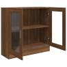 Brown Oak Vitrine Cabinet - Stylish Storage Solution | HipoMarket