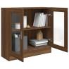 Brown Oak Vitrine Cabinet - Stylish Storage Solution | HipoMarket