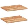 Floating Shelves (2 pcs) - Solid Wood Acacia | Hipo Market